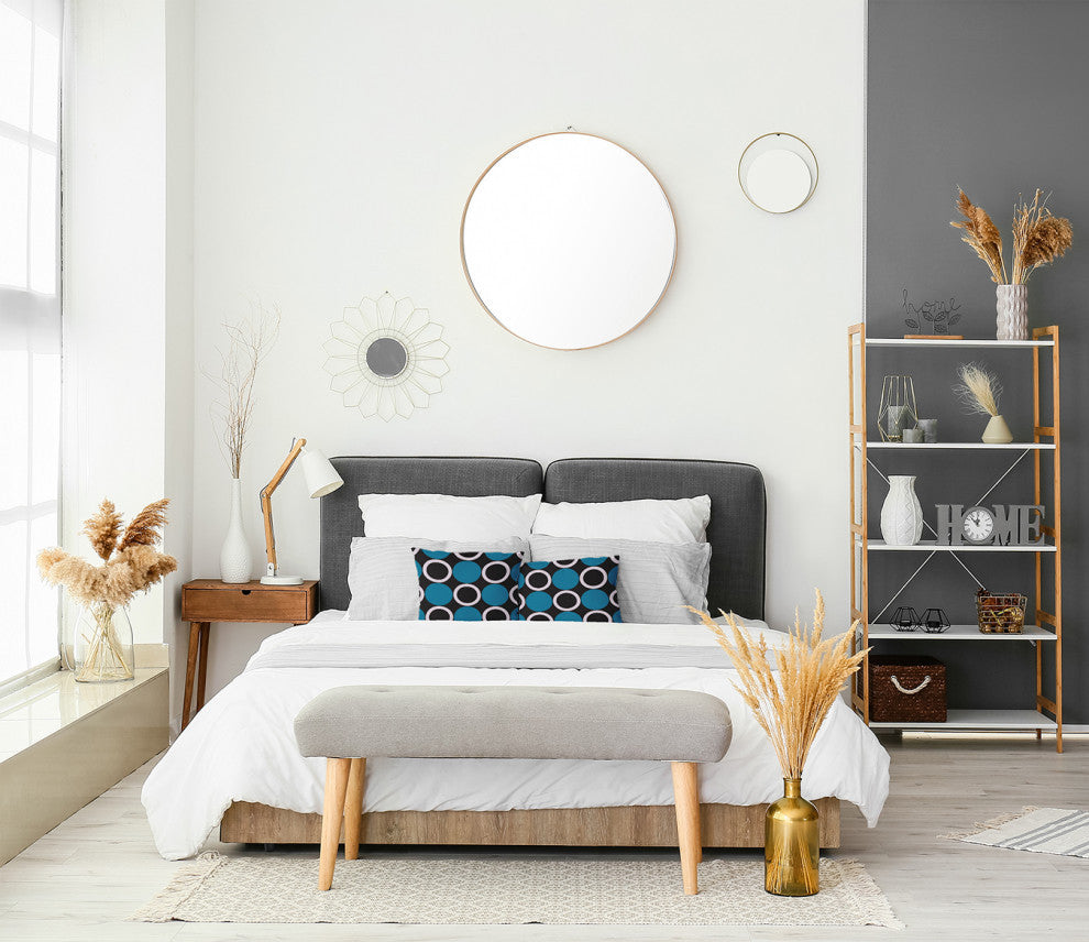 Mod Circles Accent Pillow, Unreal Teal, 20"x20"