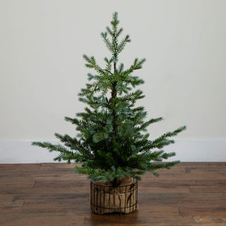 3ft. Pre-Lit Artificial Christmas Tree, Planter, 30 Warm White LED Lights