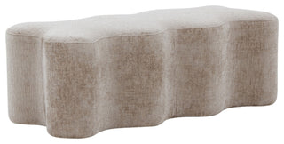 Safavieh Couture Jacqualessa Chenille Bench, Light Brown