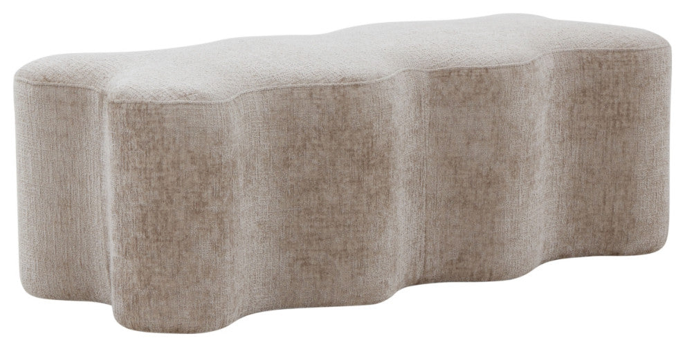 Safavieh Couture Jacqualessa Chenille Bench, Light Brown