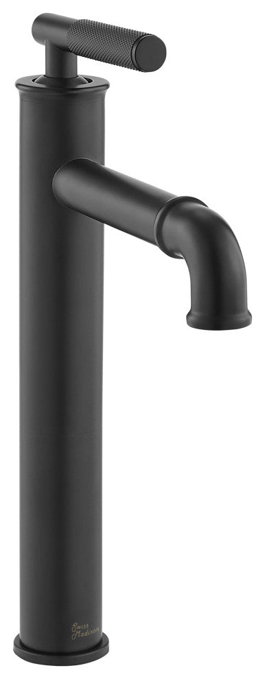 Avallon Single Hole Sleek, High Arc Bathroom Faucet, Matte Black