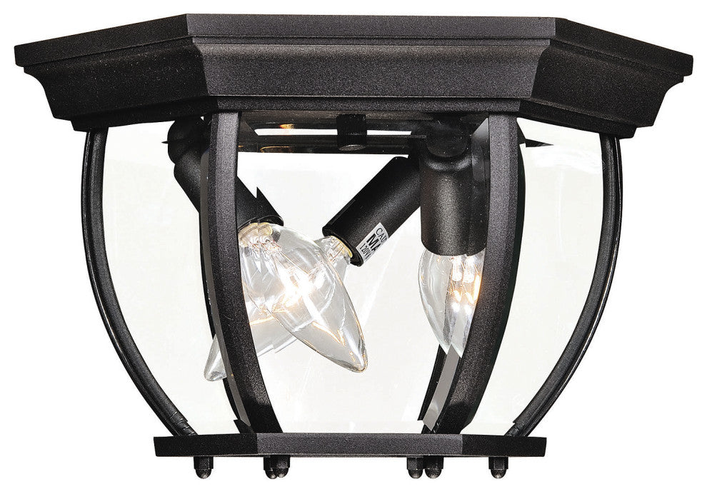 3-Light Outdoor Ceiling Light, Black