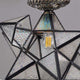 Moravian Star Ceiling Light Boho Semi Flush Mount Ceiling Fixture