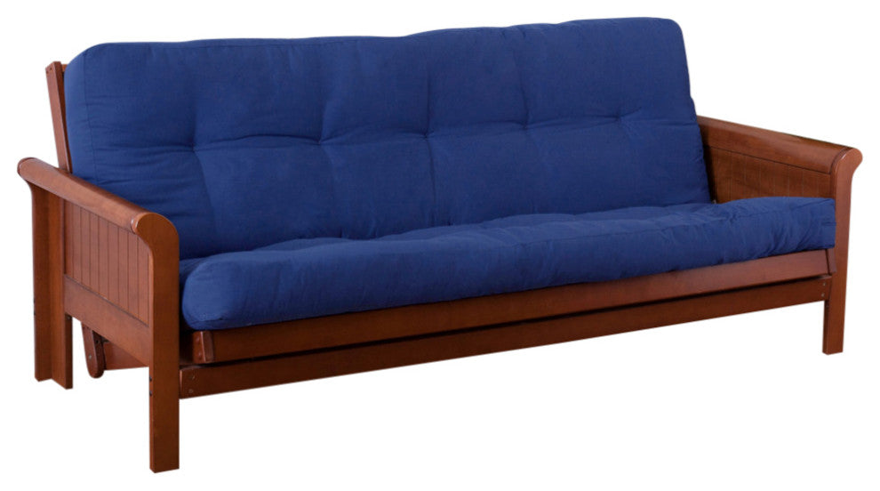 Blazing Needles Renewal 5" Twill Full Futon Mattress, Royal Blue