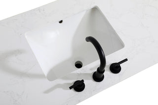 Home Living 60" Double Bathroom Vanity, Mocha Brown