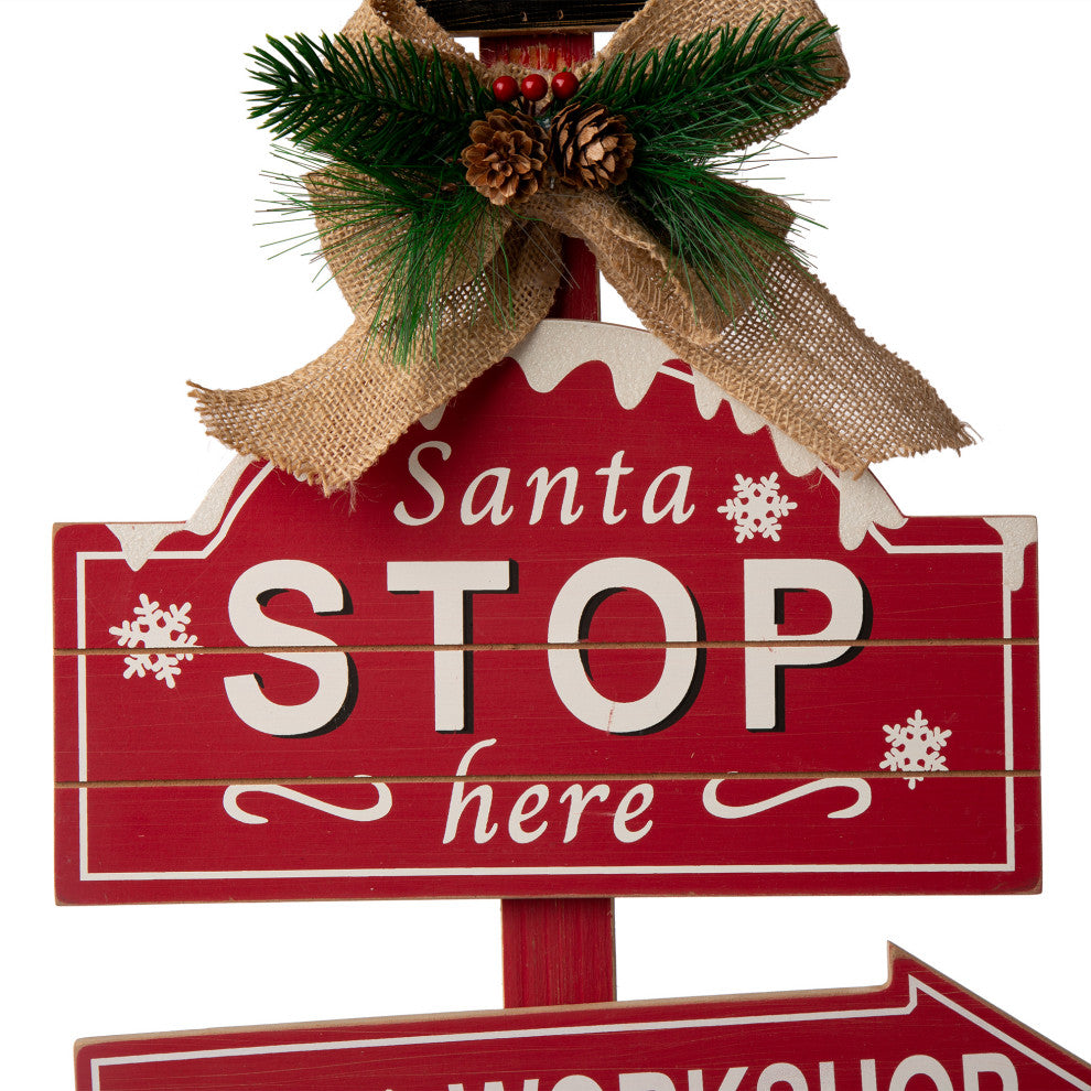 42"H Christmas Directions Yard Stake