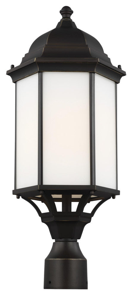Sevier Large 1-Light Outdoor Post Lantern, Antique Bronze