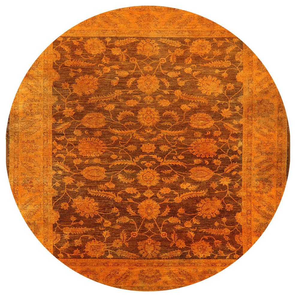 Ahgly Company Indoor Round Mid-Century Modern Area Rugs, 7' Round