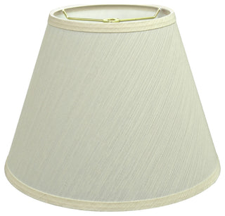 32623 Hardback Empire Shaped Spider Lamp Shade, Eggshell, 12" wide, 6"x12"x9"