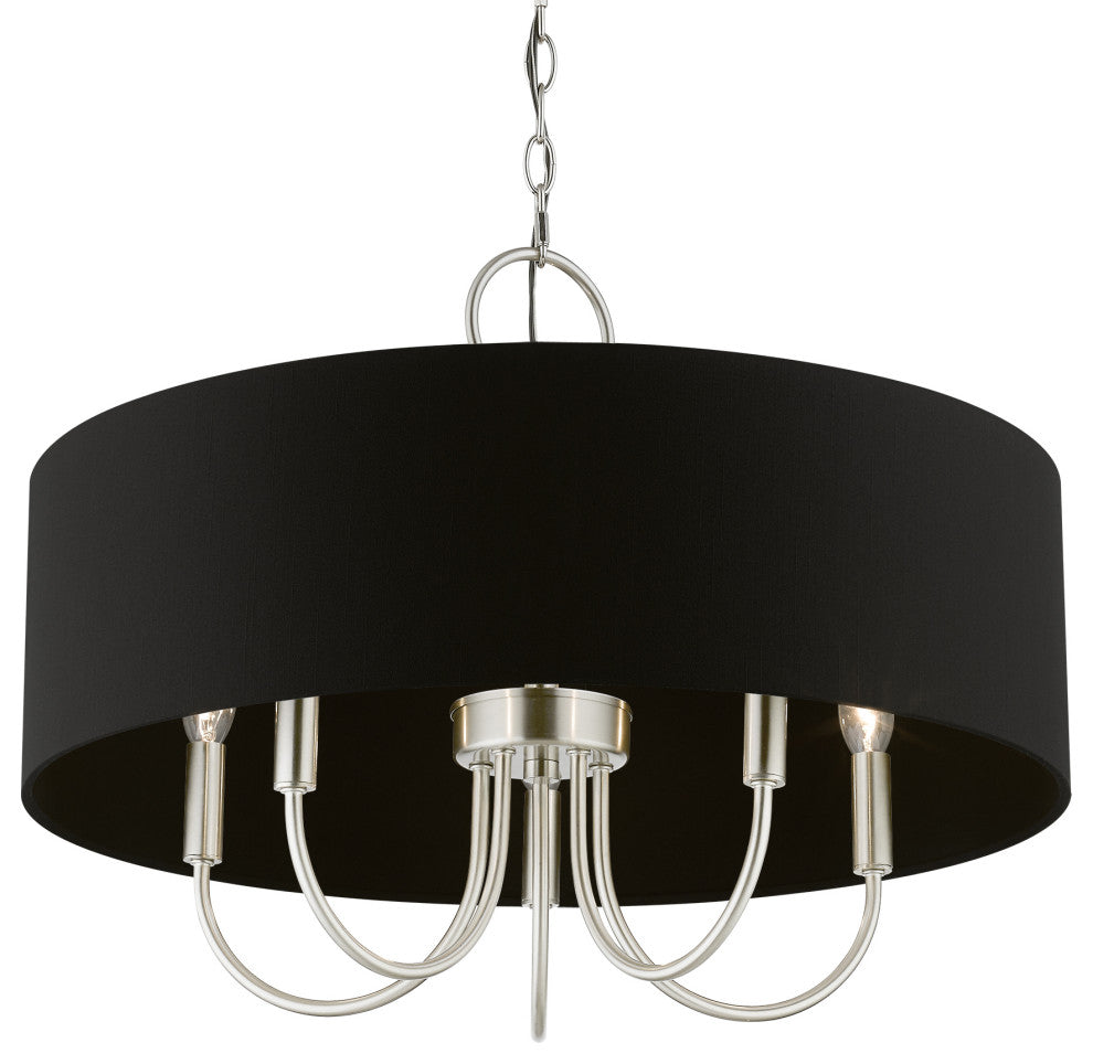 Livex Lighting 5 Light Brushed Nickel Pendant Chandelier