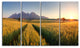 Path in the Wheat Field, Landscape Canvas Art Print, 48"x28", 4 Panels