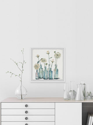 "Clearly White" Framed Painting Print, 32"x32"