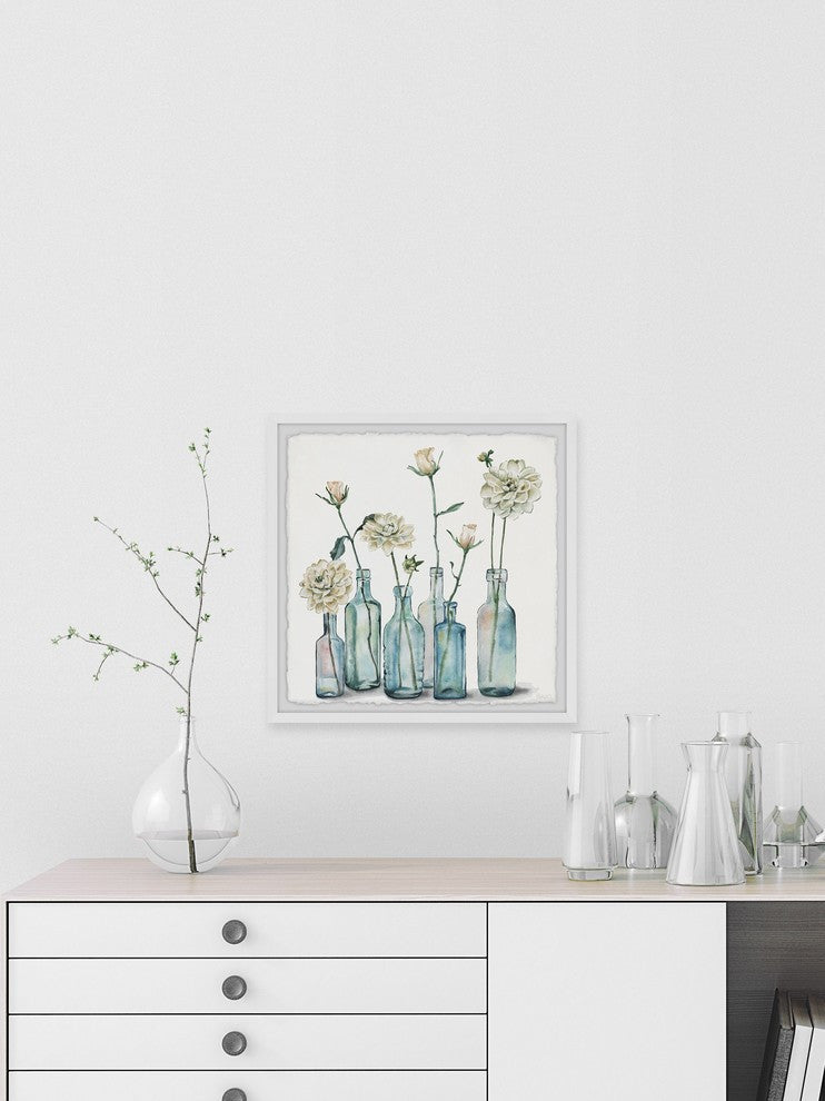 "Clearly White" Framed Painting Print, 32"x32"