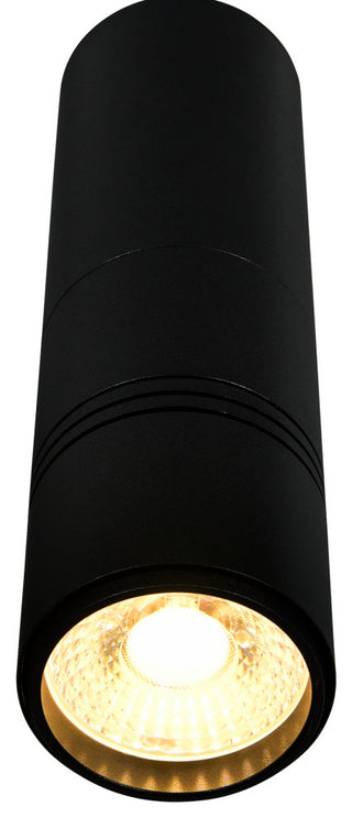 Stowe LED Down Mini Pendant With Black & Wood Finish
