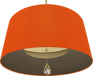Williamsburg Custis Pendant, Orange/Revolutionary Storm, Modern Brass