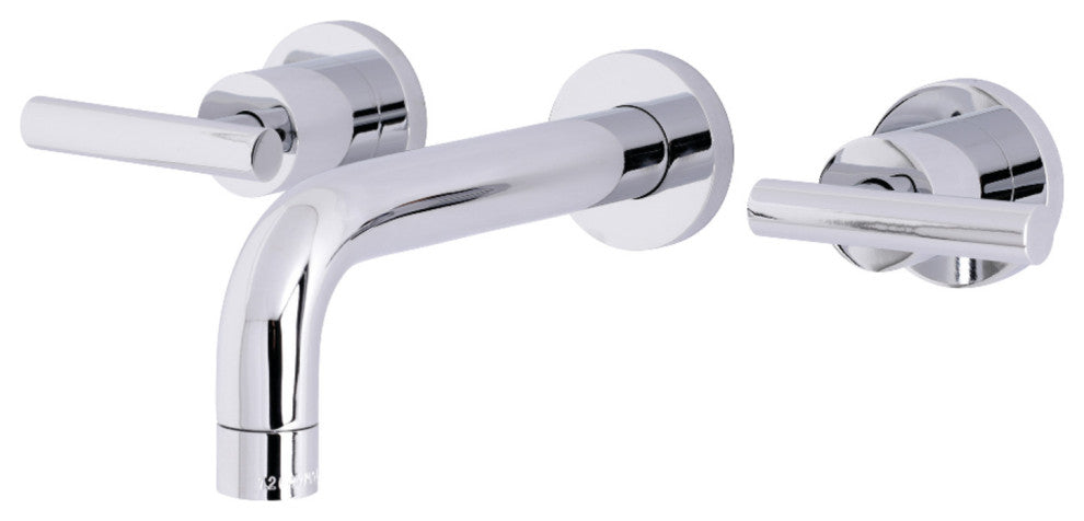 Kingston Brass KS8121CML 2-Handle 8" Wall Mount Bathroom Faucet, Polished Chrome