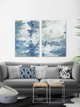 Matching Blue Hues Diptych, 60"x45"