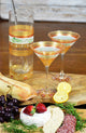 Mosaic Gold Garland Martini Glasses, Set of 2