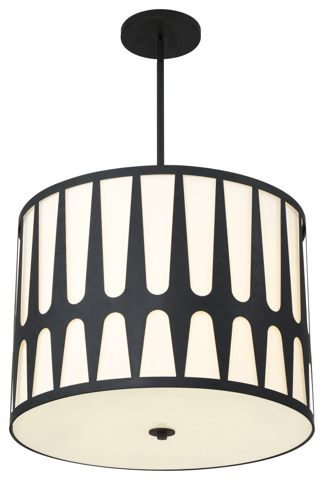 Royston Five Light Pendant in Black