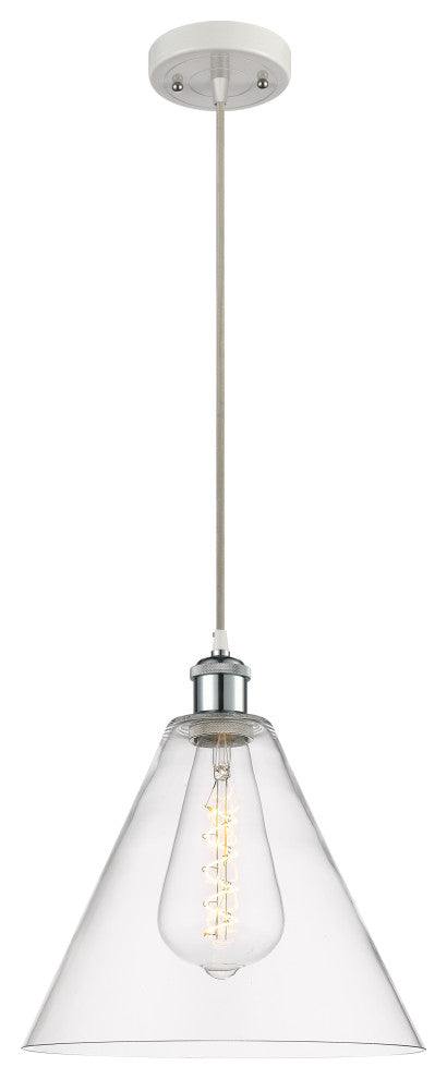 Innovations 516-1P-WPC-GBC-122-LED 1-Light Mini Pendant, White, Polished Chrome