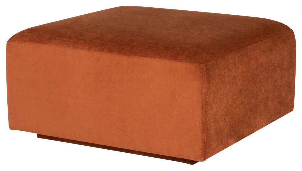 Lilou Terracotta Fabric Modular Sofa Ottoman