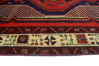 Fine Vintage Distressed Attila Red/Beige Runner, 3'10x13'2