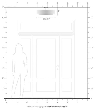Meridian 4 Light Brushed Nickel Semi-Flush Mount
