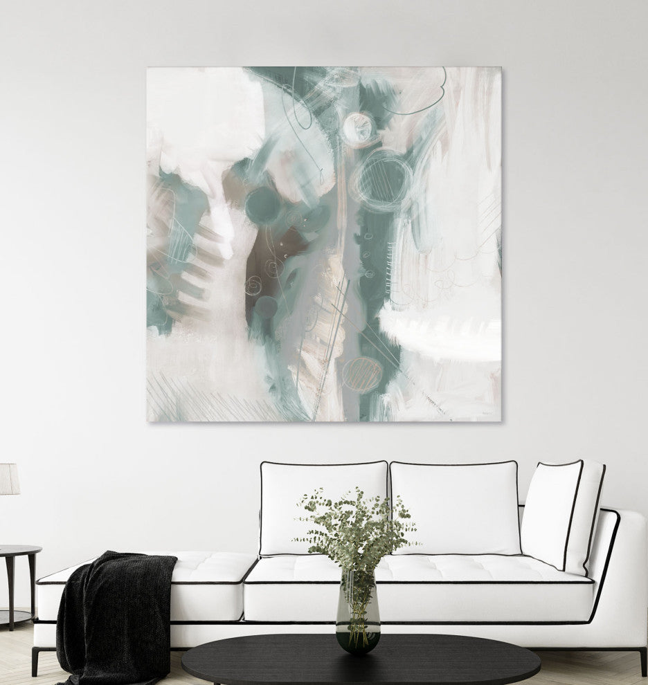 Down the River Abstract I - 84 x 84 by Dan Meneely