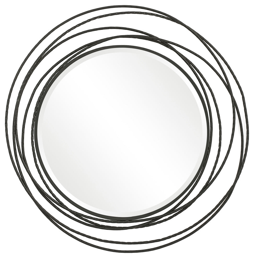 Uttermost - 09704 - Mirror - Whirlwind - Satin Black