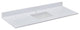 Viterbo 61" Bathroom Vanity Countertop, Milano White With White Sink