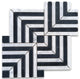 Carrara White Nero Marquina Black Marble Maze Square Weave Mosaic Tile, 1 sheet