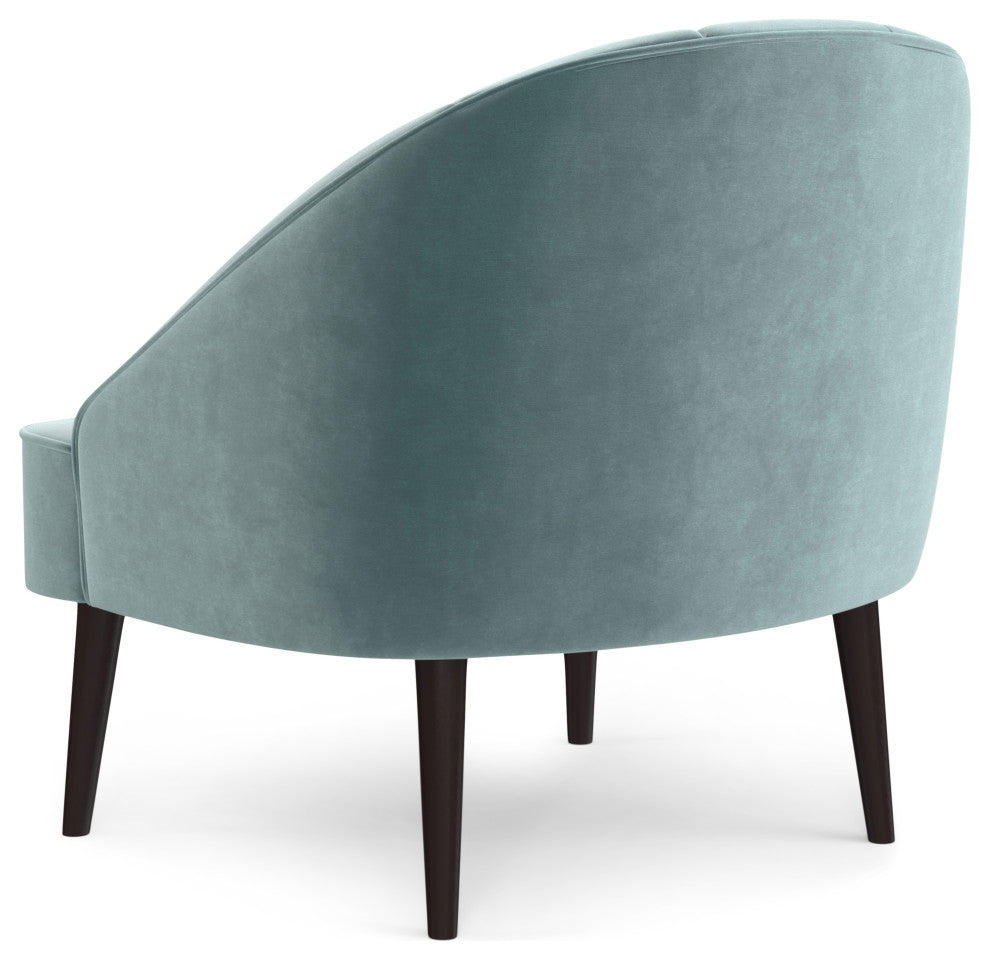 Harrah Accent Chair, Velvet fabric, Seafoam Blue