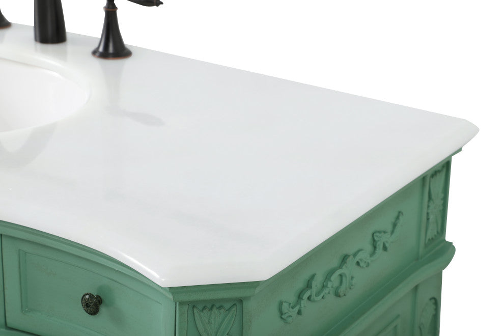 Bathroom Vanity, Vintage Mint, 48", Single Sink