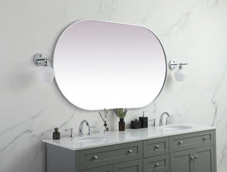 Elegant Lighting MR2A3660 Asha 36" W x 60" H Oval Framed Bathroom - Silver