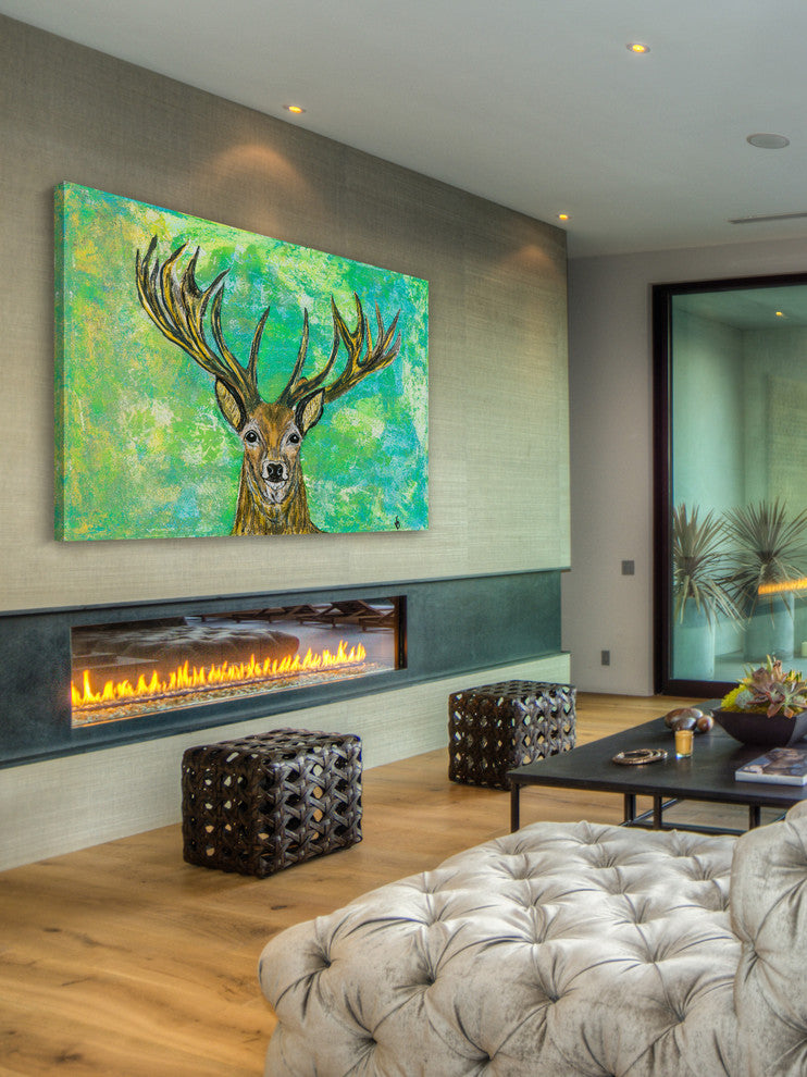 "Clovis" Painting Print on Wrapped Canvas, 60"x40"