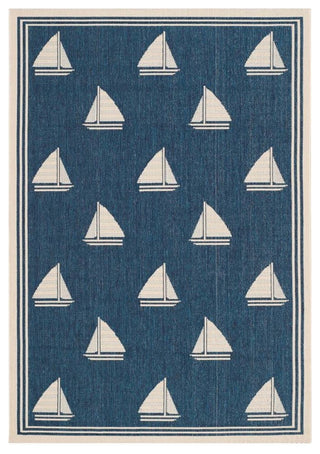 Courtyard Cy7422-258A22, Navy/Beige, 5'3" X 7'7"