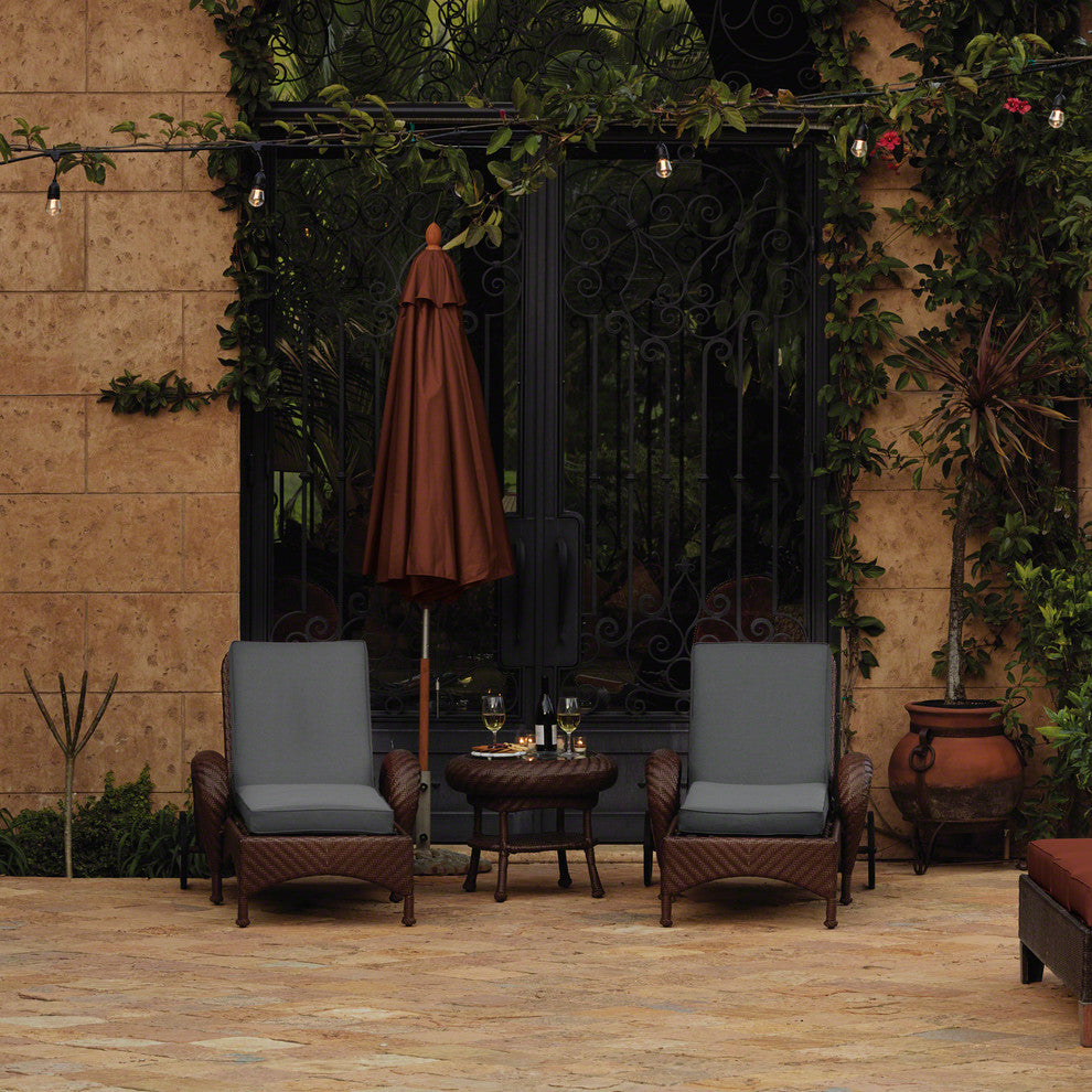 Patio Chaise Lounge Cushion, Light Charcoal Gray, 80"x26"x3"