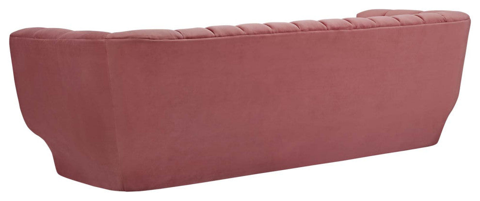 Tufted Armchair and Sofa Set, Velvet, Pink, Modern, Living Lounge Hospitality