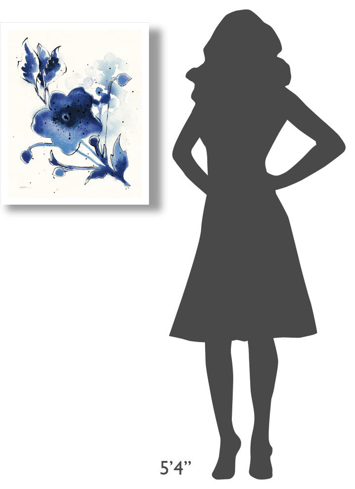 "Independent Blooms Blue II" Digital Paper Print by Shirley Novak, 22"x26"