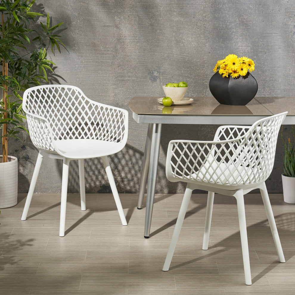 Poppy Outdoor Dining Chair, White
