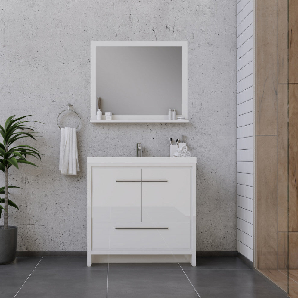 Sortino 36" Bathroom Vanity With Sink, White