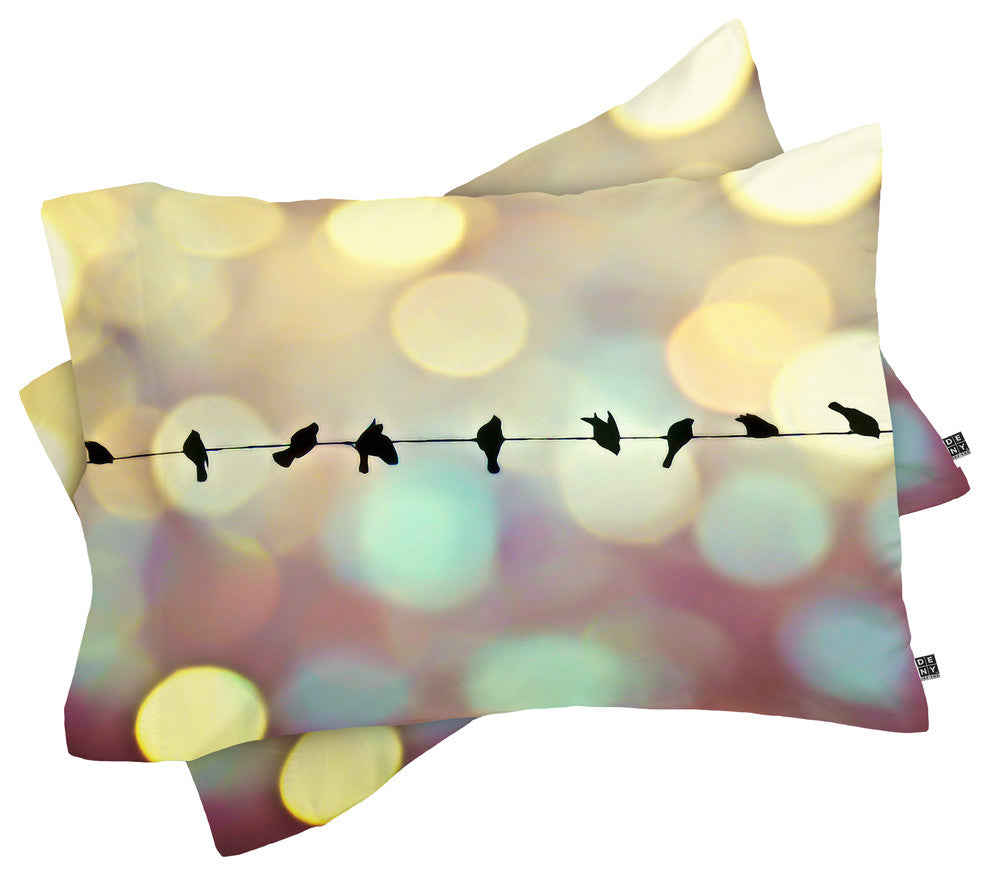 Deny Designs Shannon Clark Birds And Bokeh Pillowcase