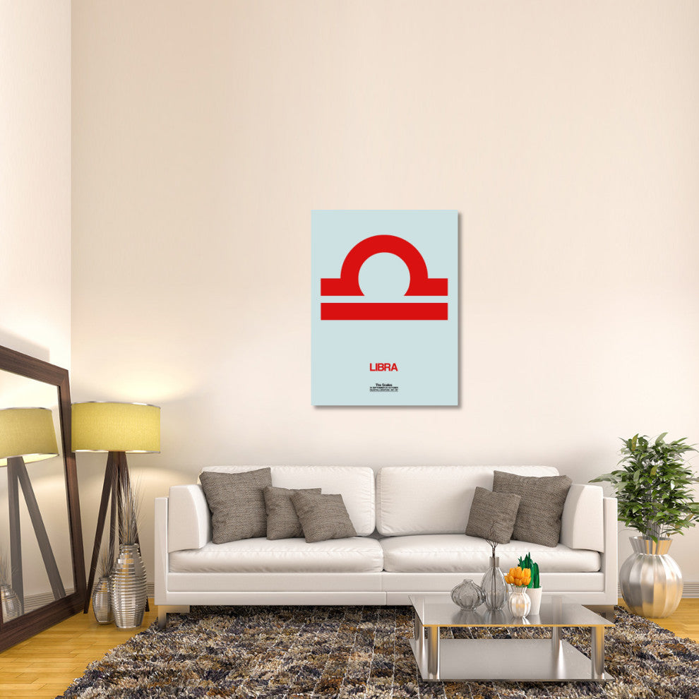 "Libra Zodiac Sign Red" Fine Art Print