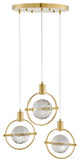 Hollywood Circle Dimmable LED Gold Pendant