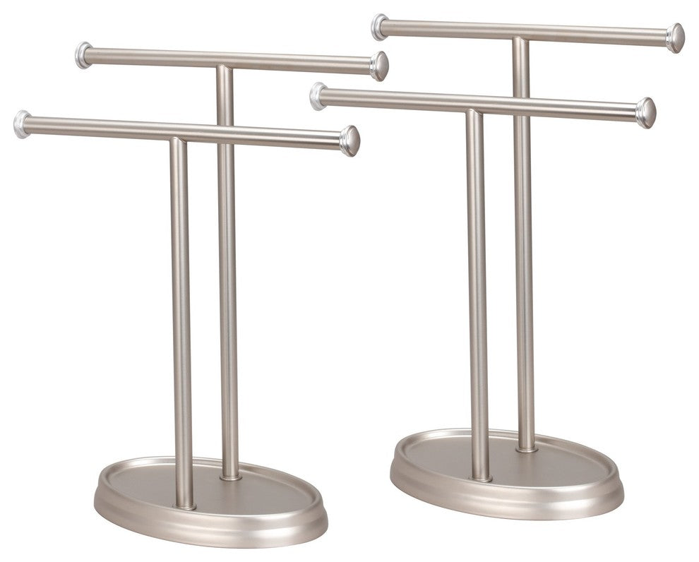 50001-2, Hand Towel Holder,, Satin Nickel, 13 1/2"High, Set of 2
