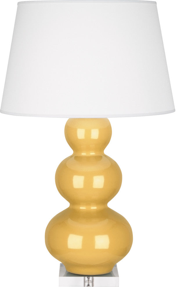 Triple Gourd Table Lamp, Sunset Yellow