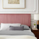 Platform Bed Frame, Queen Size, Velvet, Pink, Modern Contemporary, Bedroom