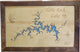 Table Rock Lake, Misouri-Wood Lake Map, Medium Framed