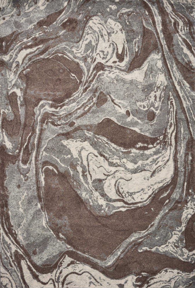 HomeRoots 9' x 13' Polypropylene Mocha Area Rug