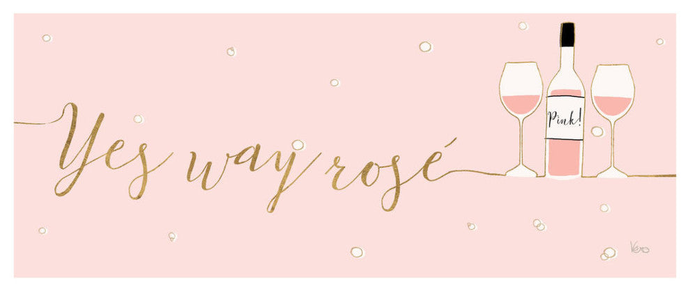 "Underlined Bubbly II Pink" Digital Paper Print by Veronique Charron, 32"x14"